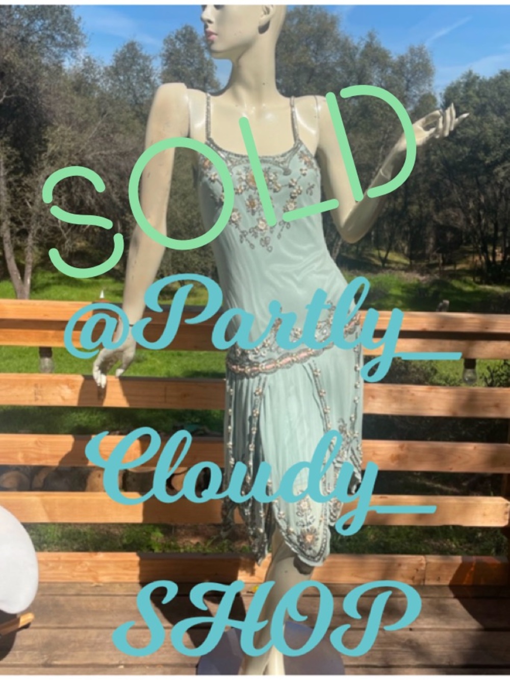 Sue Wong Vintage Mint Green Beaded Evening/flapper/fairy Dress